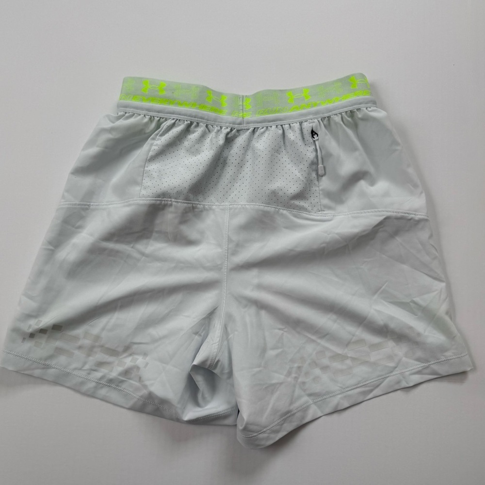 Under Armour Run Anywhere Running Shorts Neon Waistband Athletic Size S - Picture 5 of 7